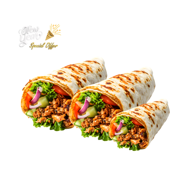 chicken paratha roll . 3